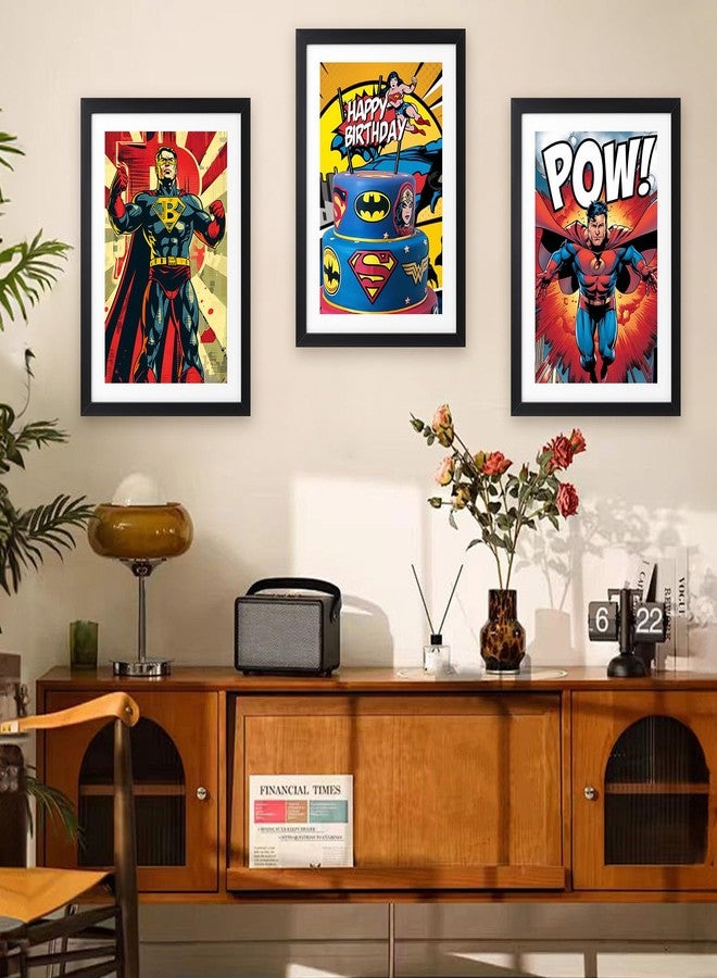 AojSup 8 Pcs Comic Book Frame, UV Protection, Comic Picture Magazine Frames Fits Current up to 8.26 x 11.69in, Wall or Tabletop Display with Spring Clips Installed Hangers, Black - Image 5